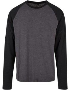 B-BB023-Mens Contrast Raglan Longsleeve T-Shirt 2